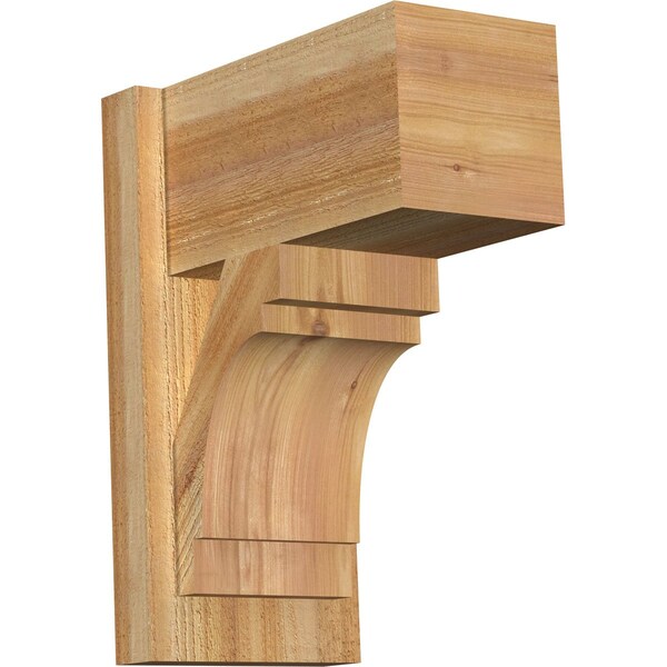 Ekena Millwork Merced Block Rough Sawn Outlooker, Western Red Cedar, 8"W x 14"D x 18"H OUT08X14X18MRC05RWR - main